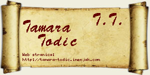 Tamara Todić vizit kartica
